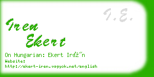 iren ekert business card